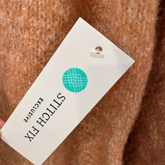 Pink Clover Light Orange Pullover Knit Sweater - Large - Picture 6 of 6